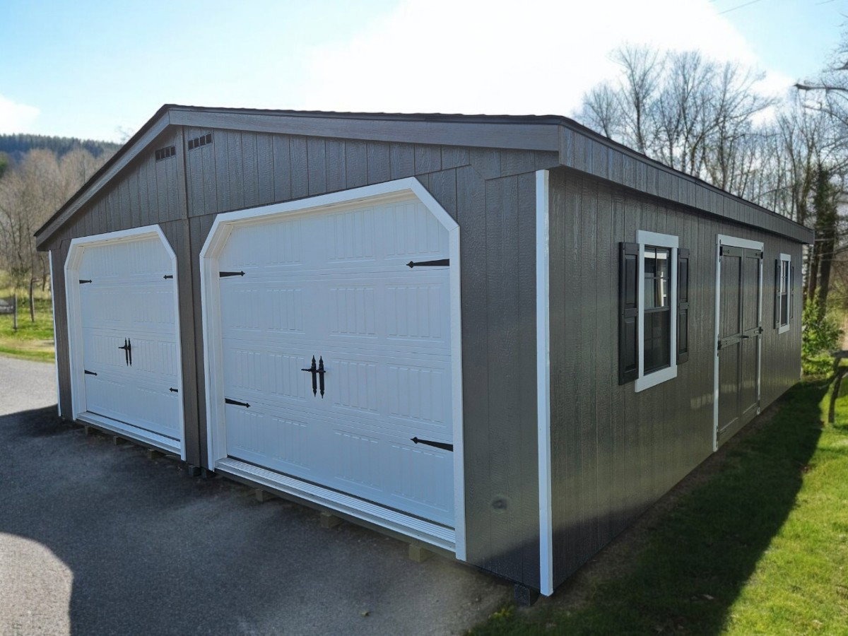 Modular 2-car garage built by Waterloo Products for Delaware and Maryland customers